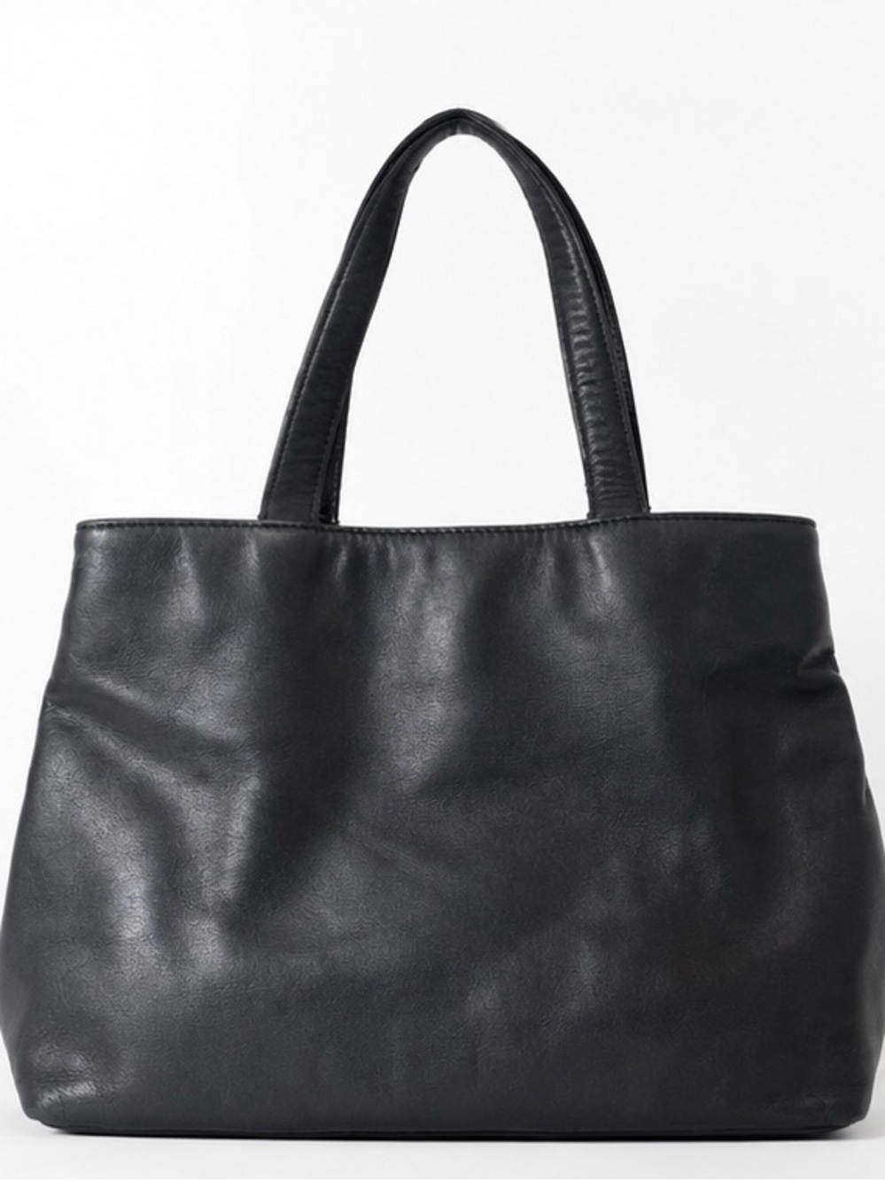 Lord & Taylor Black Leather Tote Bag